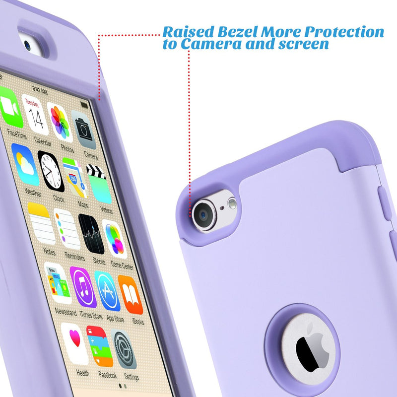 [Australia - AusPower] - ULAK Compatible with iPod Touch 7 Case, iPod Touch 6 Case, iPod Touch 5 Case, Heavy Duty High Impact Knox Armor Case Cover for iPod Touch 5th/6th/7th Generation, Purple 