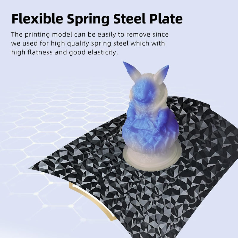 [Australia - AusPower] - Double Sided Textured PEO PET Build Plate for Bambu Lab X1C/X1/X1E/P1P/P1S/A1, Smooth Diamond PEO+Carbon Fiber PET Spring Steel Sheet Plate 257x257mm for Bambu Labs Smooth PEO+Smooth PET 