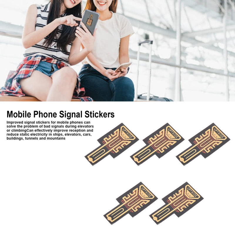 [Australia - AusPower] - Cuifati 5PCS Mobile Phone Signal Enhancement Stickers, Phone Signal Enhancement Signal Antenna Reception Booster Stickers 