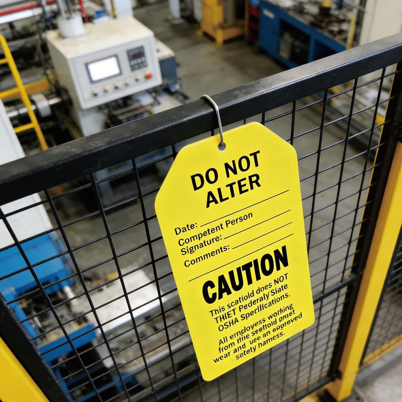 25 Set Danger Caution Attention Sign Scaffold Status Tag Do Not Alter OSHA Safety Inspection Warning Sign Tag Card for Out of Service, Equipment Repair