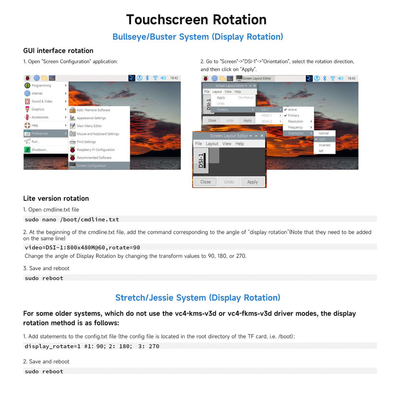 [Australia - AusPower] - LUCKFOX DSI Capacitive 7 Inch Touch Screen with Case Support 3D Printing for Raspberry Pi Screen 800 x 480 Pixels 170° Wide Viewing Angle for Raspberry Pi Display IPS Screen for Core3566, VisionFive2 
