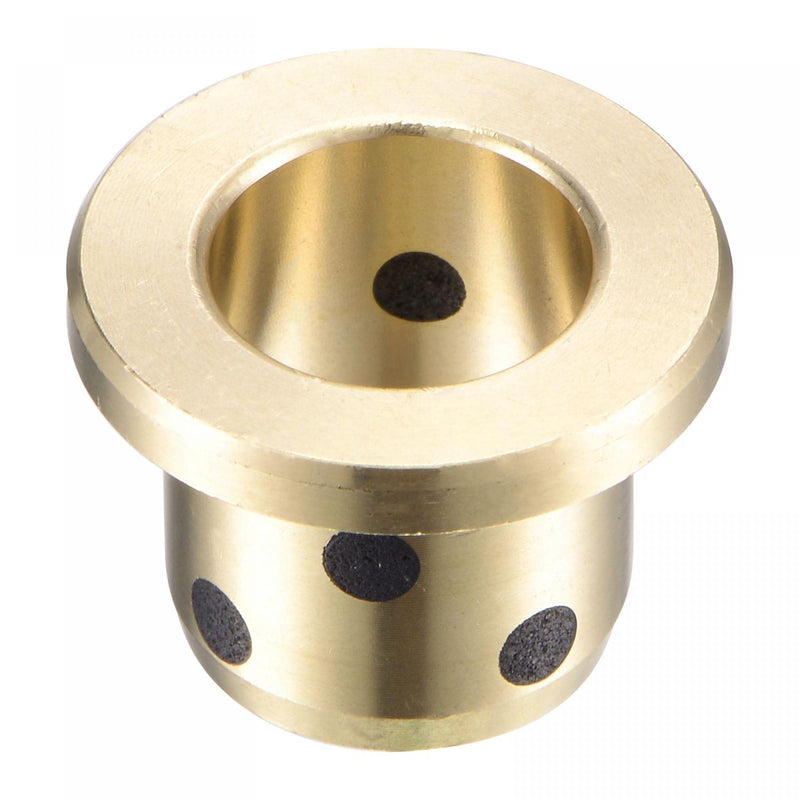 [Australia - AusPower] - uxcell Flanged Sleeve Bearings 12mm Bore 15mm OD 15mm Length 21mm Flanged Dia 3mm Flange Thickness Wrapped Oilless Bushings Brass 2pcs 12x15x15mm 