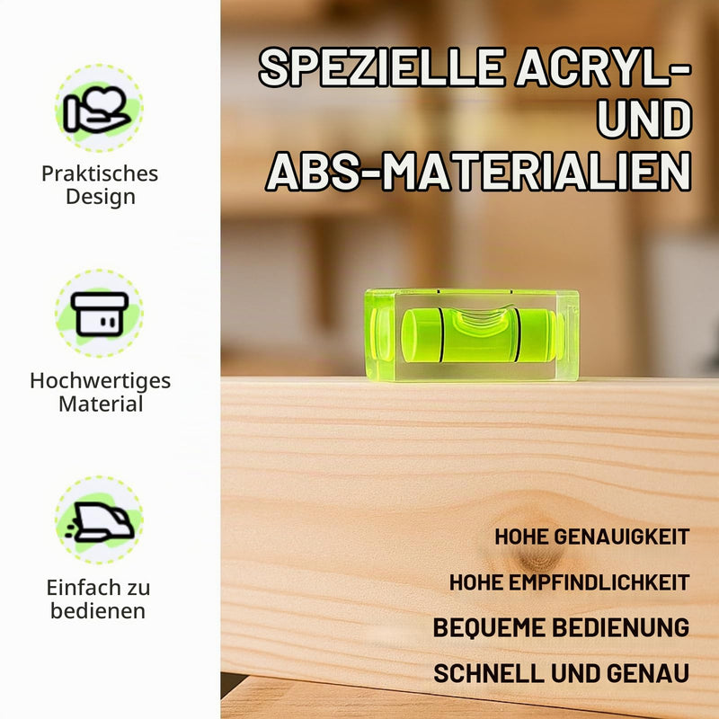 Pack of 6 Mini Spirit Level, Spirit Level 15 x 15 x 40 mm, Mini Spirit Level for Camping, Caravans, Cameras, Stationary Pictures and More, Mini Spirit Level Made of Acrylic