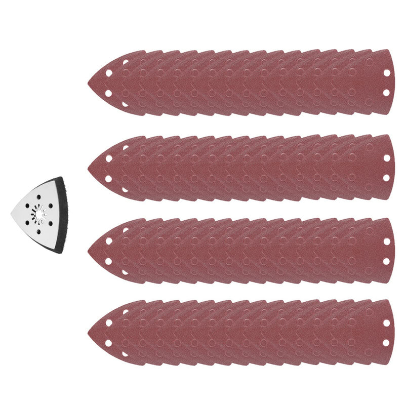 KIMISS Ferrex Sander Nextec Sander Head 61 Pieces 90 mm 6 Holes Triangle Sanding Pad Sand Paper Oscillating Polish Multi Tools