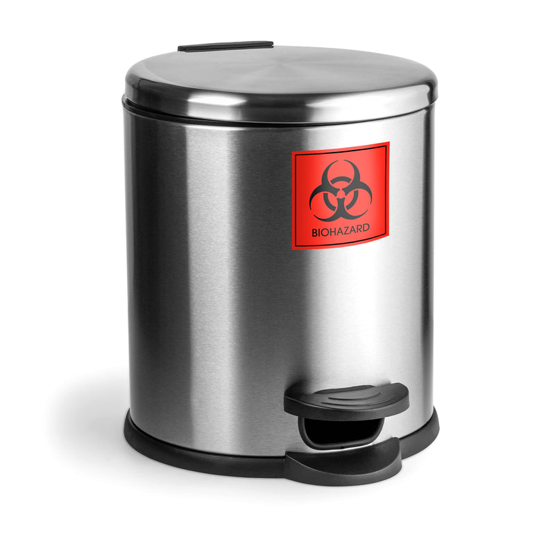 Biohazard Warning Labels 4" X 4" Inch, Fluorescent Red-Orange Hazardous Stickers 250 Labels Per Roll for Medical and Industrial Use and More - Made in the USA by Kenco (1) 1