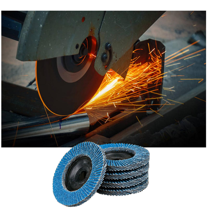 [Australia - AusPower] - Pack of 12 Flap Discs, Sanding Discs, Sanding Mop Disc, 3 Inch 75 mm, 120 Grain Flap Disc, Flap Disc for Metal, Steel, Wood, Sanding Disc, Abrasive Mop Flap Disk, Blue 