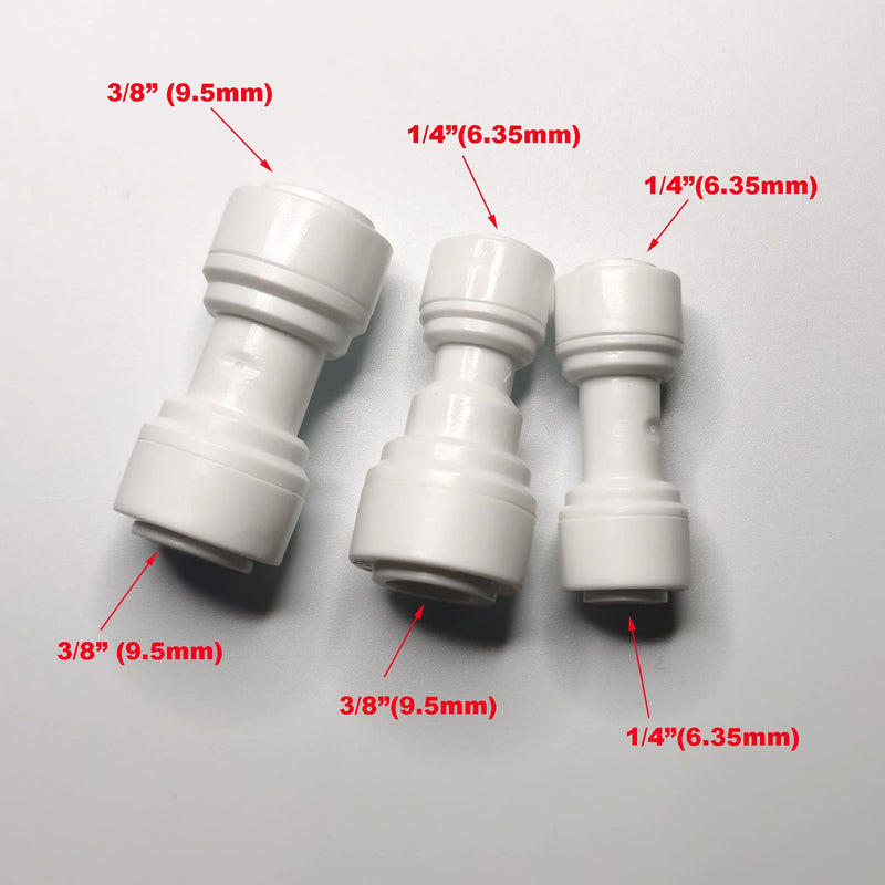 [Australia - AusPower] - Malida 1/4" OD to 1/4" OD push fit straight union quick connector for RO water system push to connect tube (10pack) 10 I-TT-0202 