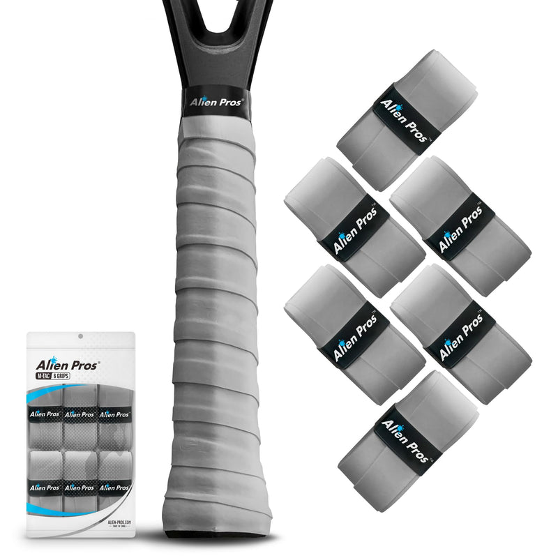 ALIEN PROS 12 Grips Gray & Neon Green New Model M-Tac Tennis Racket Grip Tape - Wrap Your Racquet for High Performance