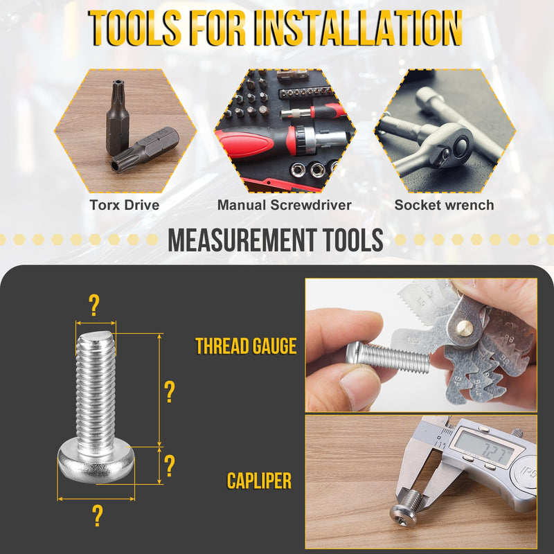 DTGN M5x25mm Pan Head Torx Security Screw - 100Pack - Good for Machinery - 304 Stainless Steel Button Head Torx Bolt Star Drive Security Fasteners - Silver Tone M5-0.8x25mm 100