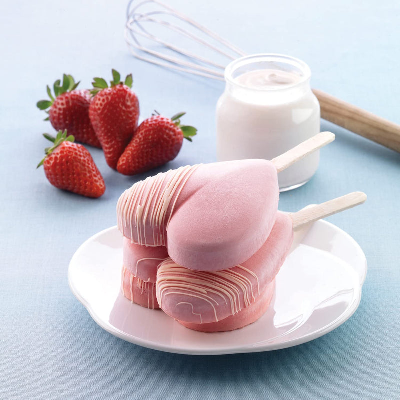 Silikomart 196383 Mini Ice Cream/Finger Food Mould Heart White Mini heart-ic