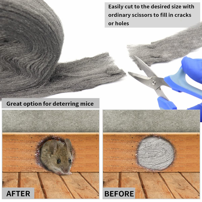 [Australia - AusPower] - Stainless Steel Wool, Steel Wool Fill Fabric Roll, Gap Blocker Coarse Wire Hardware Cloth DIY Kit for Holes, Wall, Garden, Kitchen, Pipeline in Garage (20FT) 20FT 