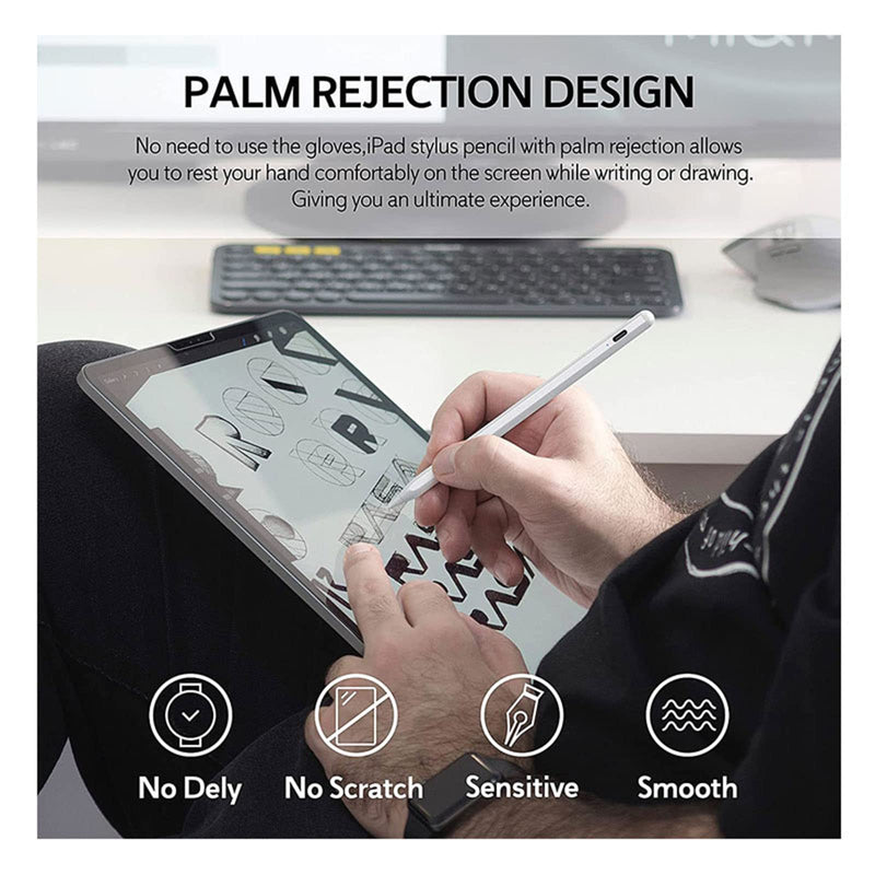 [Australia - AusPower] - Stylus Pen with Tilt Sensitive & Palm Rejection, Active Pencil Compatible with (2018-2022) Apple iPad Pro 11/12.9 Inch, iPad 10.2 7/8/9th Generation, iPad Air 3rd/4th, iPad Mini 5/6th Gen 