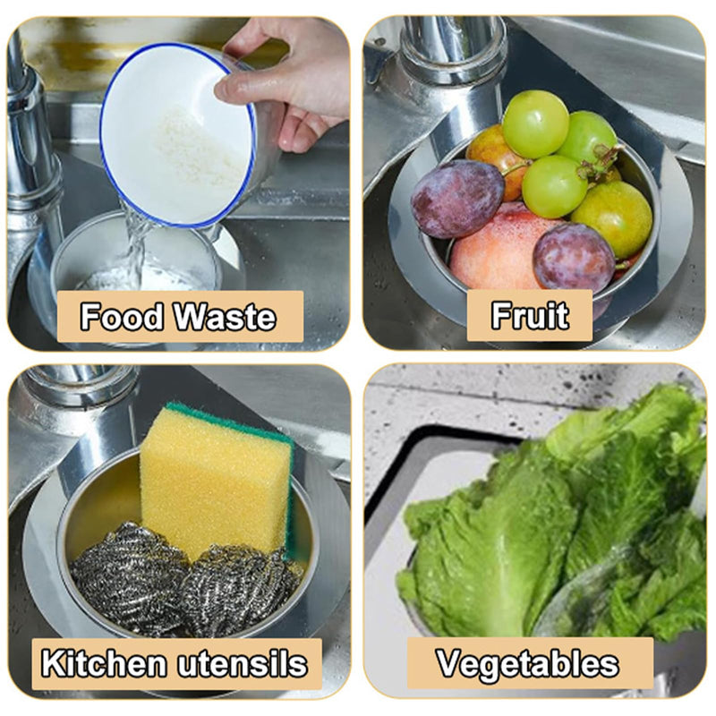 [Australia - AusPower] - 2024 Stainless Steel Sieve Basket in Swan Shape, 2 Pieces Sink Strainer Multi-Functional Drain Basket, Kitchen Drain Basket, Strainer Stainless Steel, for Filtering Kitchen Waste and Washing 