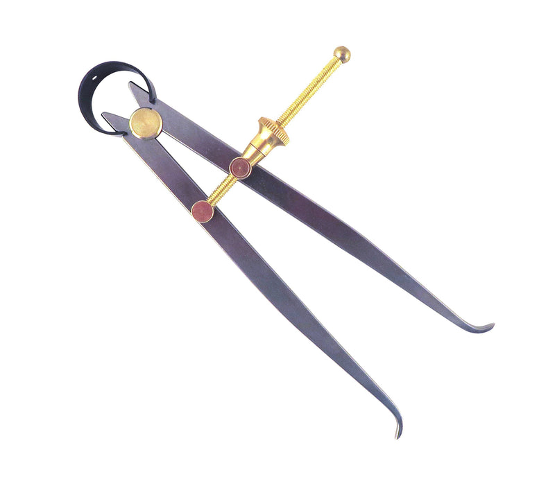 [Australia - AusPower] - 3 Piece Set Toolmaker's “Yankee” Rapid Adjust Quick Spring Nut Dividers, Inside ID & Outside OD Calipers, 0-6.5” / 165 mm Range, Brass Fulcrum and Fine Adjustment, Flat Leg, C7-6, C8-6, C9-6 