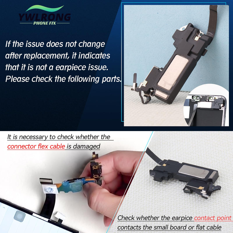 [Australia - AusPower] - Earpiece Speaker for iPhone 12 Ear Speaker Replacement for iPhone 12 Pro Speaker Replacement Light Proximity Sensor Flex Cable Earphone Speaker Assembly with Repair Tools Black-12/12 PRO 