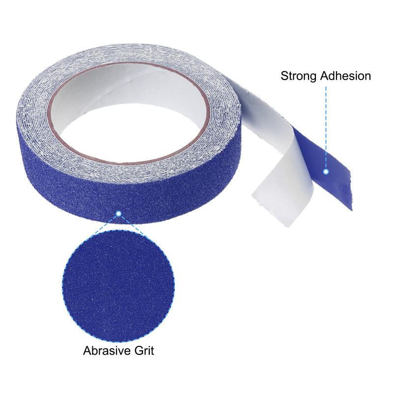 PATIKIL 1 Inch x 16 Ft Anti Slip Traction Tape, 4 Pack Non-Slip Grip Tape Non Skid Tread Safety Tape for Stairs Steps Scooter Deck, Blue