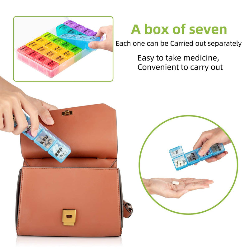[Australia - AusPower] - XL Large Weekly Pill Organizer 4 Times a Day, 7-Day Pill Boxes AM PM, Big Compartments Pill Case, Monthly Medication Organizer 28 Days Dispenser for Fish Oils, Vitamin Holder Supplement White 