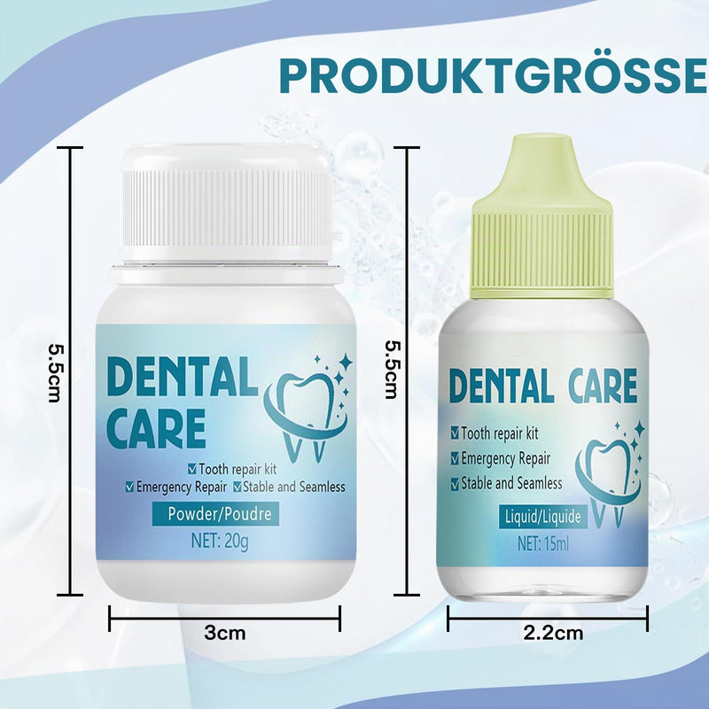 Dental Cement for Crowns, Dental Repair Kit, Denture Glue | Dental cement self-hardening permanent, temporary dental adhesive, temporary tooth filling, solution for crowns, bridges