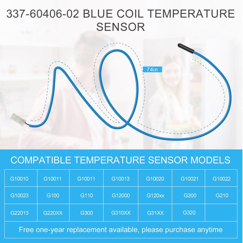 [Australia - AusPower] - Blue Coil Temperature Sensor 334-60406-02 337-60406-02 Green Cabinet Temperature Sensor 334-60405-02 337-60405-02 74" (Blue and Green 1 of Each) 