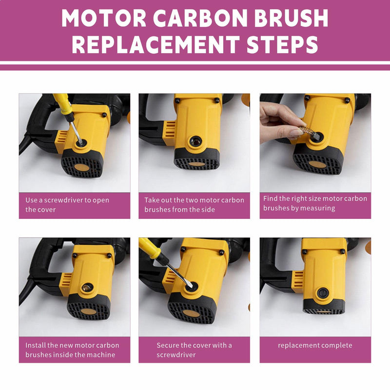 [Australia - AusPower] - Electric Motor Carbon Brushes 40Pcs 10 Different Models of Carbon Brushes Suitable for The Maintenance of Carbon Brush Motors 