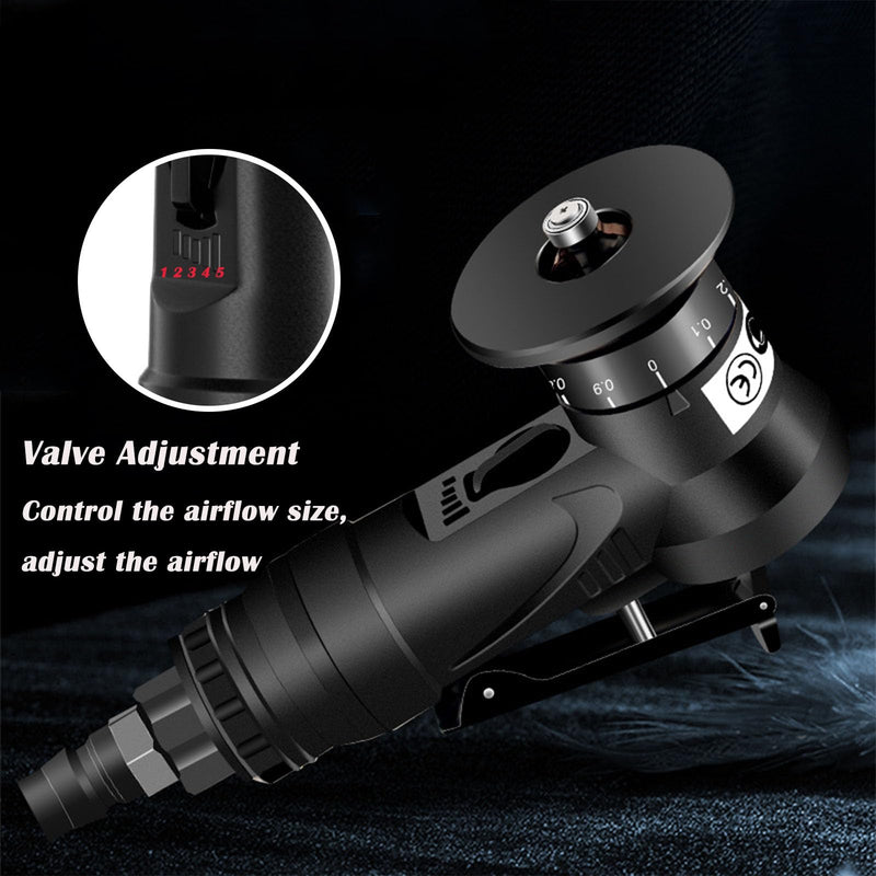[Australia - AusPower] - Pneumatic Chamfering Tool, Mini Air-Powered Chamfering Machine Trimming, 45° Arc Corner with 1/4 Inch Air Inlet for Metal Wood Beveling Deburring 8Pcs C-Angle Blade+6Pcs R-Angle Blade 