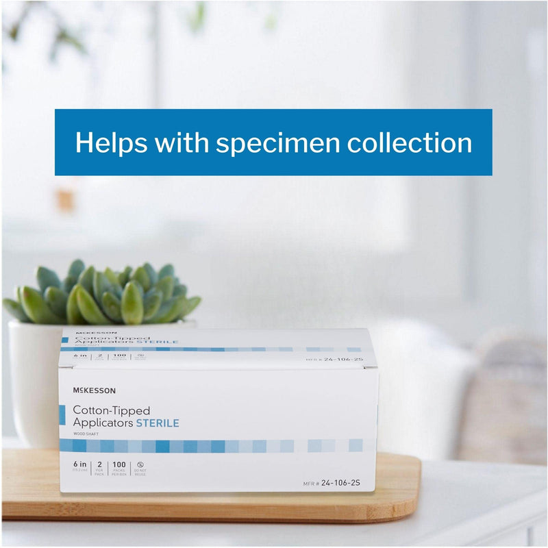 [Australia - AusPower] - McKesson Cottontip Applicator Sterile 6" - Box of 200 - Model 24-106-2s 