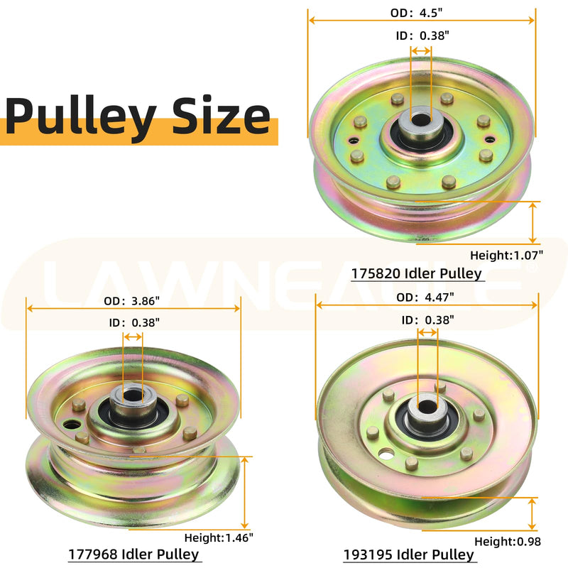 [Australia - AusPower] - 532177968 Idler Pulley with 596481401 Pulley 532193195 Pulley Replaces 177968 Pulley 193197 Husqvarna 532193197 Husqvarna 532175820 175820 Pulley Craftsman Idler Pulley 175820 