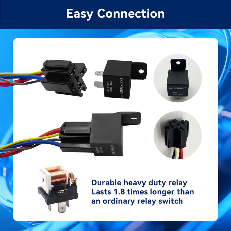 [Australia - AusPower] - Electric Fan Relay Kit 60 AMP Waterproof Relay Kit with Temperature Sensor Switch 200 On 185 Off Single Fan 200 On 185 Off 
