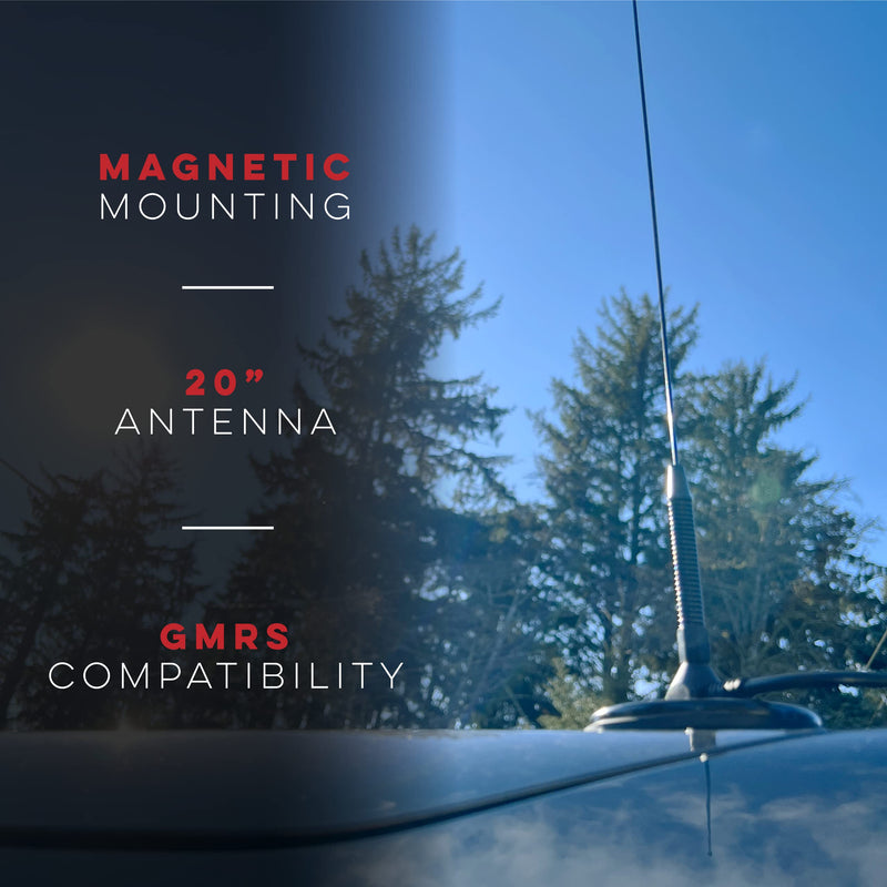 [Australia - AusPower] - Authentic Genuine Nagoya UT-72G Super Loading Coil 19-Inch Magnetic Mount (Heavy Duty) GMRS (462MHz) Antenna PL-259, Includes Additional SMA Male & Female Adaptors for GMRS Handheld Radios 