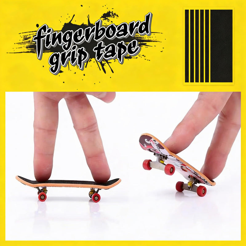 TOMULE 10 Pcs Black Fingerboard Grip Tape 1.5x4.3in and 5.5in File for Skateboard Scooter Accessories, Professional Grip for Performance, Easy Apply Shape Polish for Fingerboard Obstacles Rails Decks