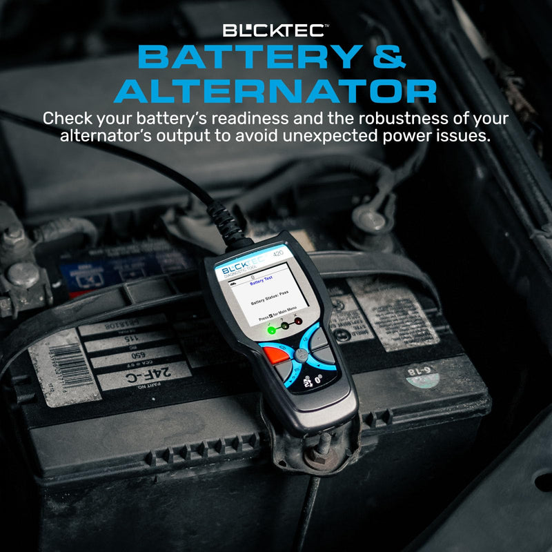 [Australia - AusPower] - BLCKTEC 420 Bluetooth OBD2 Scanner Diagnostic Tool - Vehicle Code Reader for Car - Clears Check Engine Light - Comes with Premium OBD App On IOS & Android - Works For All Cars 1996 & Newer Screen Size 1.8" 