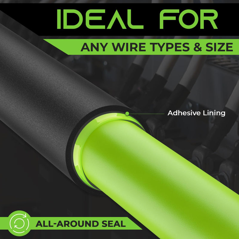 [Australia - AusPower] - GearIT 3/8 inch Heat Shrink Tubing - 3:1 Ratio Adhesive Lined, Marine-Grade Waterproof Industrial Shrink Wrap, Dual-Wall Tubing, UL Approved - 50FT Roll - Black 50 Feet - 3/8" 