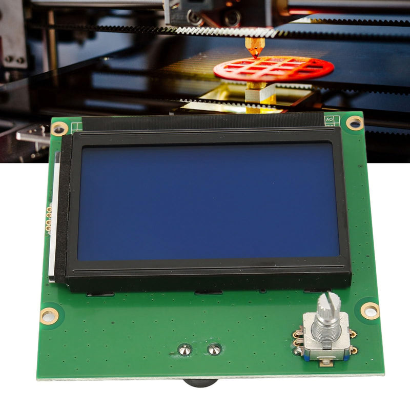 [Australia - AusPower] - 3D Printer Parts LCD Display Screen Board with Knobs and Ribbon Cable for Ender 3 , for Ender 3 PRO 3D Printer Screen, Large Size LCD Control Module 