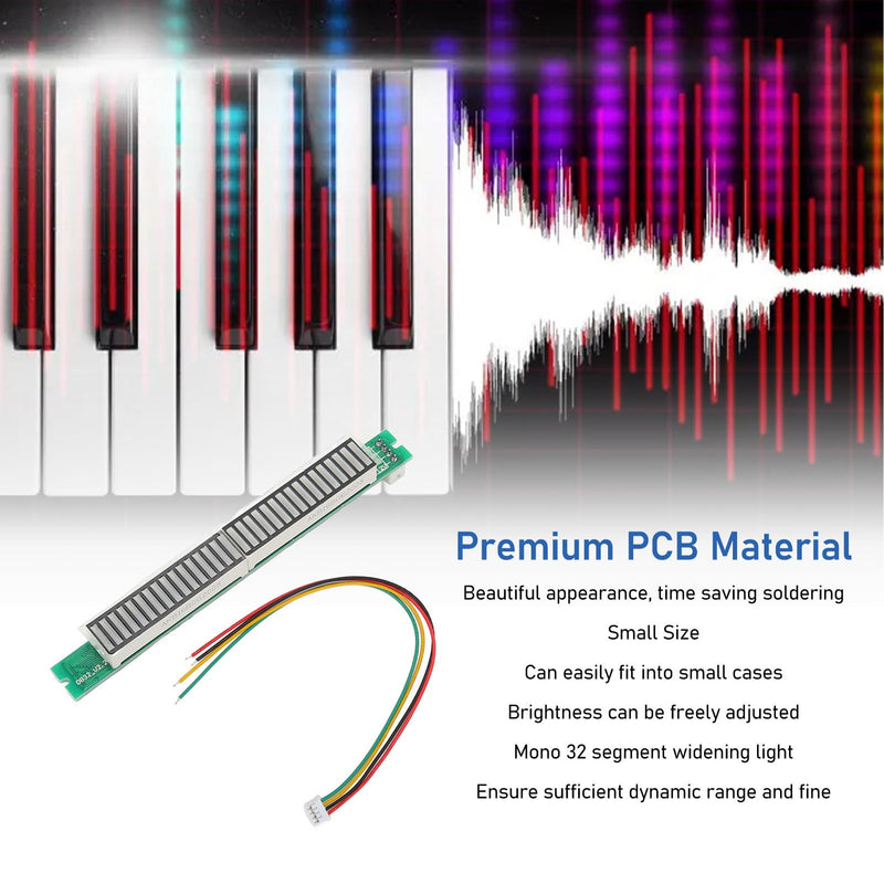 [Australia - AusPower] - Upgrade 32-Bit Sound Indicator Music Spectrum Meter Audio Display Visualizer, Adjustable, Dual Mode 