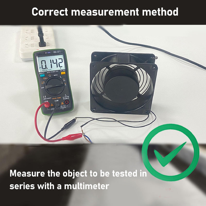 [Australia - AusPower] - ZT102L Digital Multimeter with NCV Function Compact Portable Inductance Capacitance Tester Inductor Meter Backlit Screen Display 