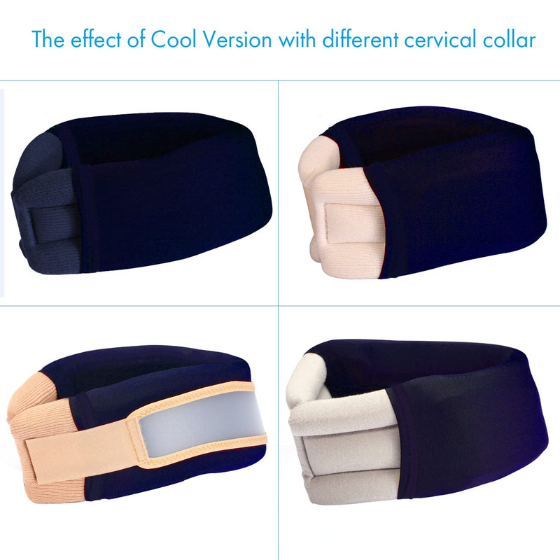 [Australia - AusPower] - Cover Sleeve for Neck Brace & Cervical Collar for Men & Women, Dust Cover, Comfortable Wearing While Sleeping, Working, Breathable Sweat-Absorbent, Quick Dry (Blue, Medium) Medium (Pack of 1) Blue 