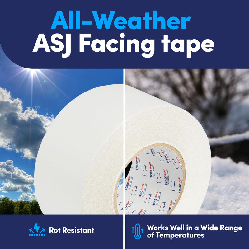 ECHOtape Professional Grade Construction & Insulation Tape | All Weather Seaming, Sealing & Thermal Break Adhesive Tape for Indoor & Outdoor Applications