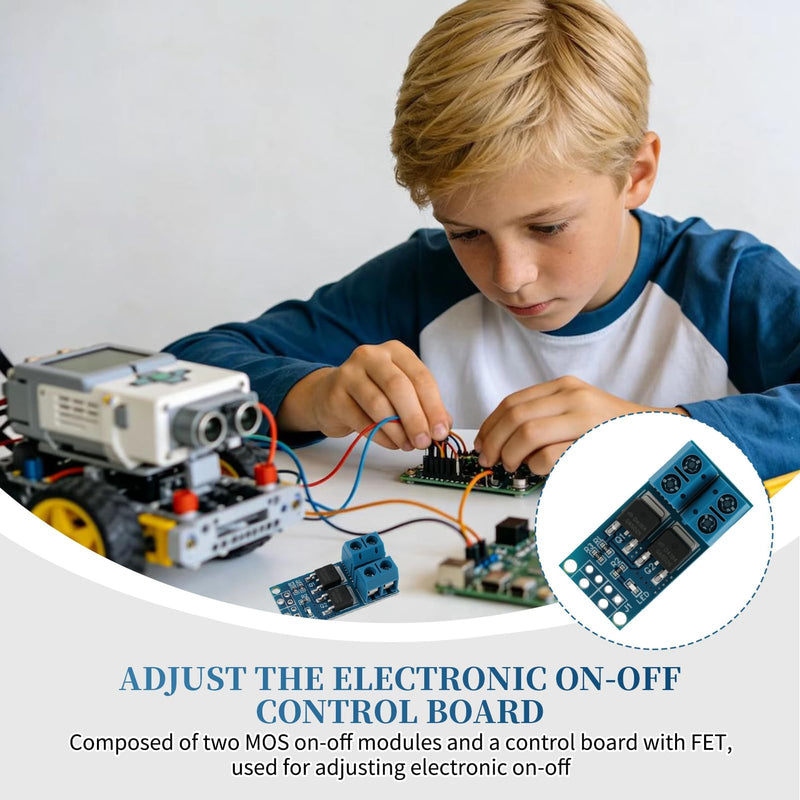 16pcs DC 5V-36V 400W FET Trigger Switch Drive Module Board, Dual MOSFET Switch Drive Module with High Performance Output, Driver Module PWM Control Board for Microcontroller, Driver Module