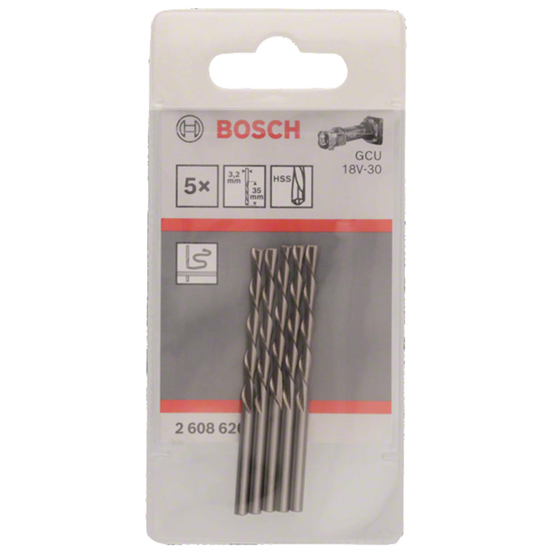 Bosch 5x Mehrzweck-Schneidbit (für Holz, Spanplatte, Ø 3,2 mm, Professional Zubehör GCU 18V-30 Rotocut Fräser) 32 CU 3,17 mm, L 35 mm, G 70 mm