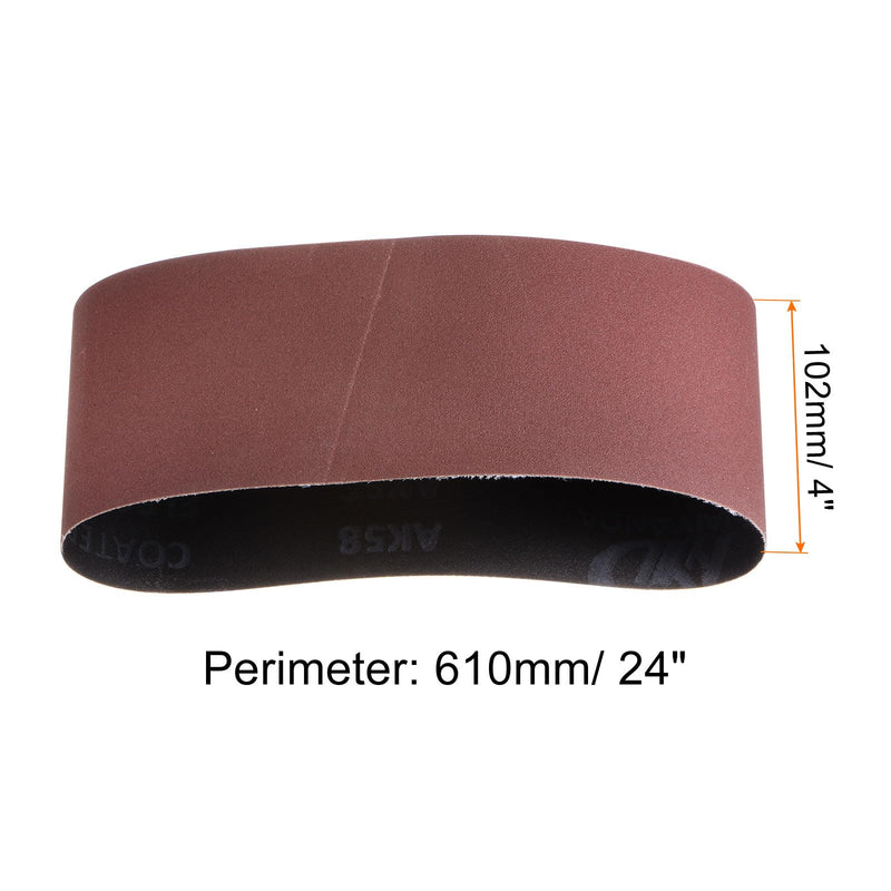 [Australia - AusPower] - 10pcs Sanding Belts 4 x 24 Inch Belt Sander Paper 320 Grit Aluminum Oxide Sandpaper Belt for Sanding Polishing Wood Metal Paint 