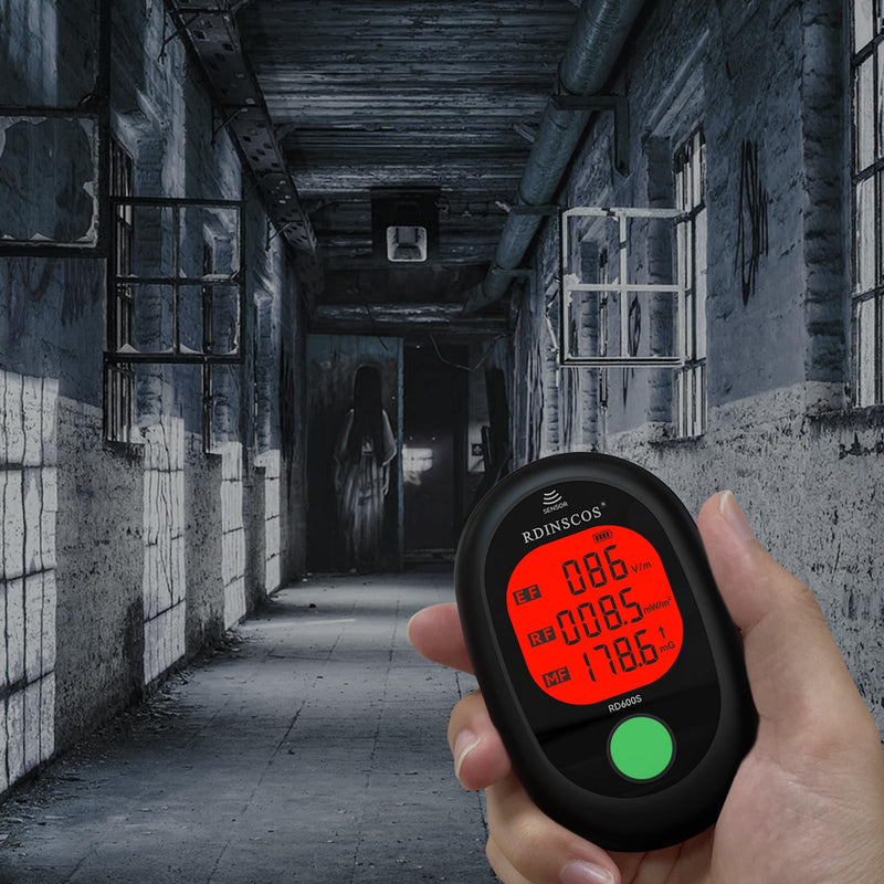 EMF Meter Electrosmog Radiation Meter - Portable EMF Detector with 3-Colour LCD, Rechargeable for Home, Office & Outdoor Use | EF/MF/RF Electromagnetic Radiation Meter with LCD EMF Inspections