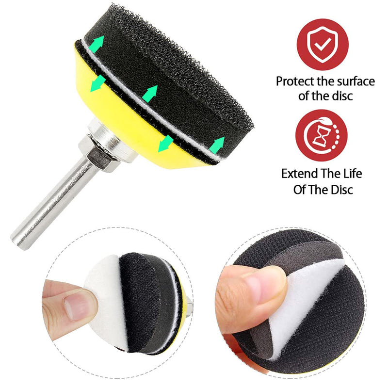 [Australia - AusPower] - 184 x Sanding Discs 50 mm Velcro Wet Dry Sanding Pads, Round Sandpaper (Grit 60-10000 Grit), Random Orbital Sander, Sanding Sheets for Metal, Wood, Glass, Car Polishing 