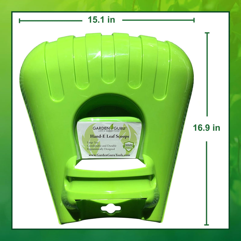 Garden Guru Leaf Scoops Rake Claws, Ergonomic, Large Hand Held Garden Rakes for Fast & Easy Leaf and Lawn Grass Snow Removal 1 Pack
