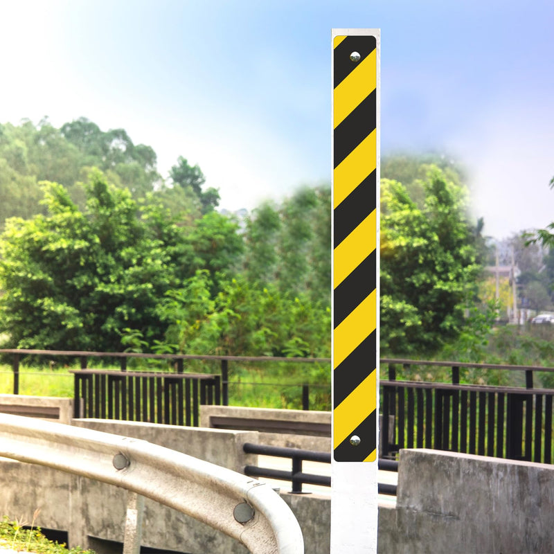 SmartSign - K-2185-FY-03x30 Reflective Sign Post Panel By | 3" x 30" 3M Fluorescent Diamond Grade Reflective Aluminum Black on Yellow Fluorescent 3M Reflective Aluminum 12 Year Durability 3" x 30"