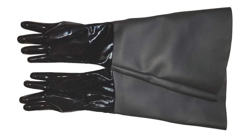 [Australia - AusPower] - Neoprene Gloves for Sandblasting Sandblaster Sand Blast Cabinet - 9" x 28" Made in USA 