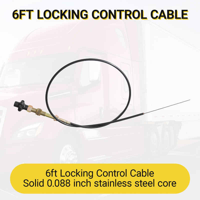 [Australia - AusPower] - VCGTX06 6FT Heavy Duty Vernier Adjustable Black Locking 6 FT Throttle Control Cable Vernier Control Cable 