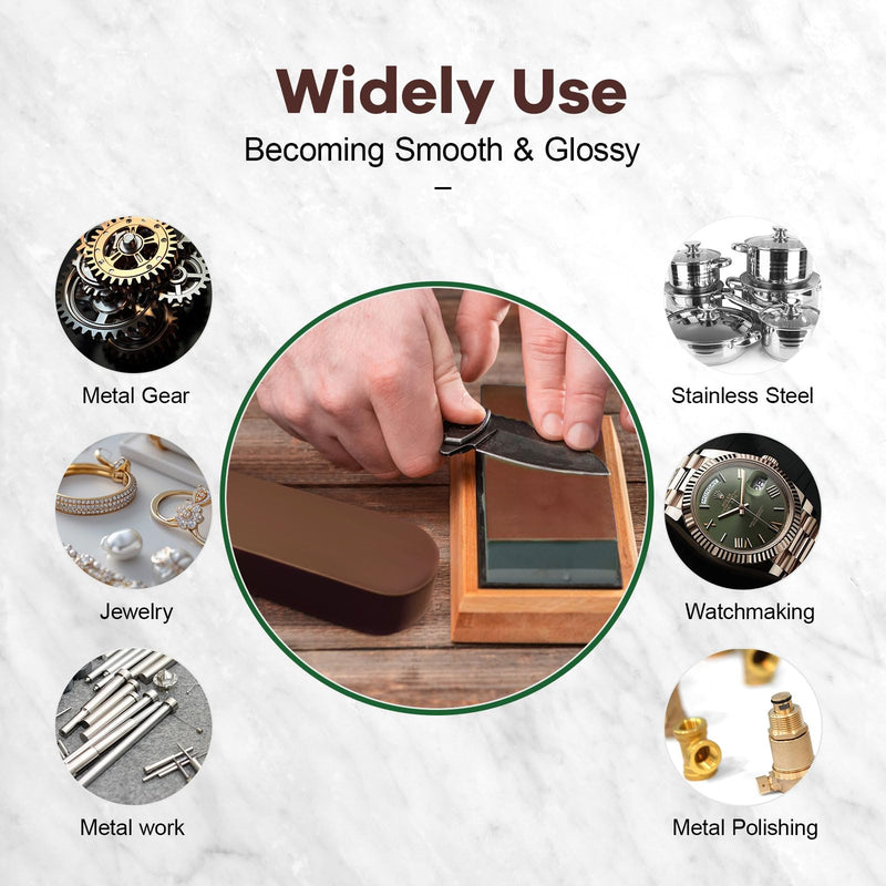 [Australia - AusPower] - Brown Tripoli Polishing Compound for Buffing Wheel - Buffing Compound for Aluminum & Stainless Steel & Wood(1 Oz/Brown) Brown 