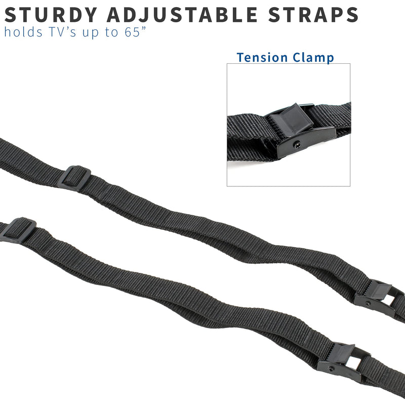[Australia - AusPower] - TV Anti-Tip Heavy Duty Dual Cable, Non Tipping Safety Strap Kit for Flat Screen and Furniture Mounting STAND-SK02 