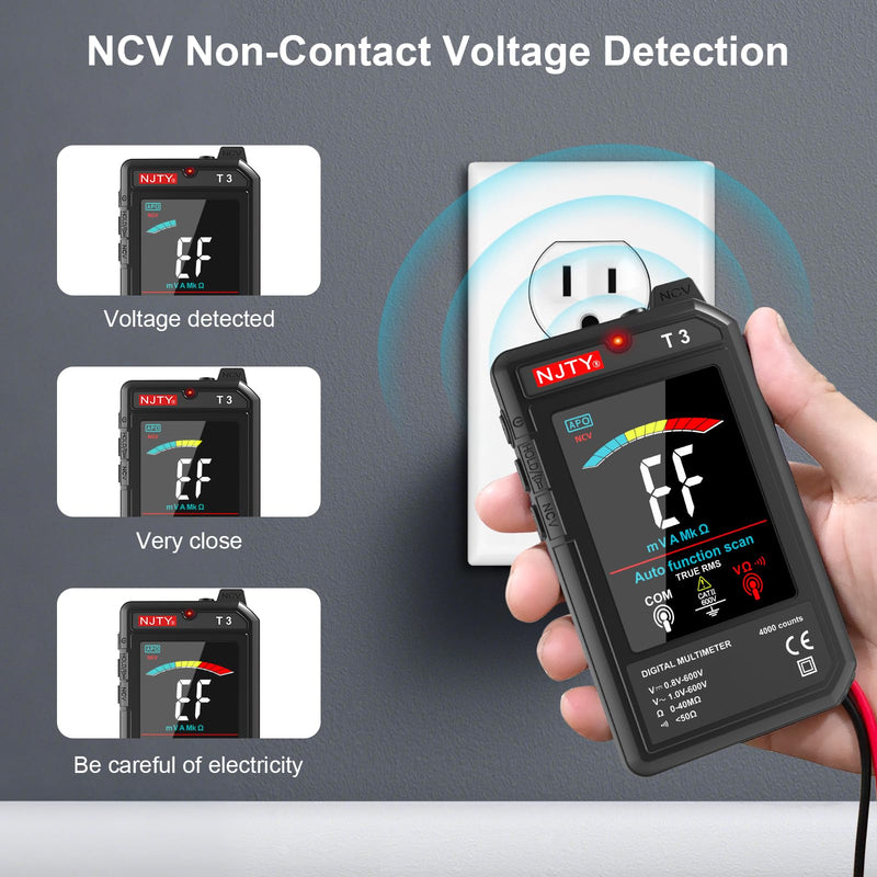 [Australia - AusPower] - Voltage Tester & Digital Multimeter Bundle – Essential Electrical Testing Kit for DIY Projects, Measures AC/DC Voltage & Continuity 