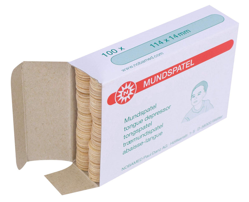 100 Wooden Spatulas from Noba Dressing Agent Various Sizes (Large (150 x 18 mm)